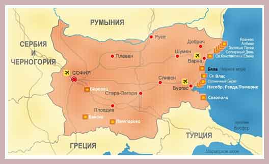 Карта ресурсов болгарии